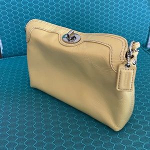 Lightly Worn Lemon Yellow Coach Purse.
